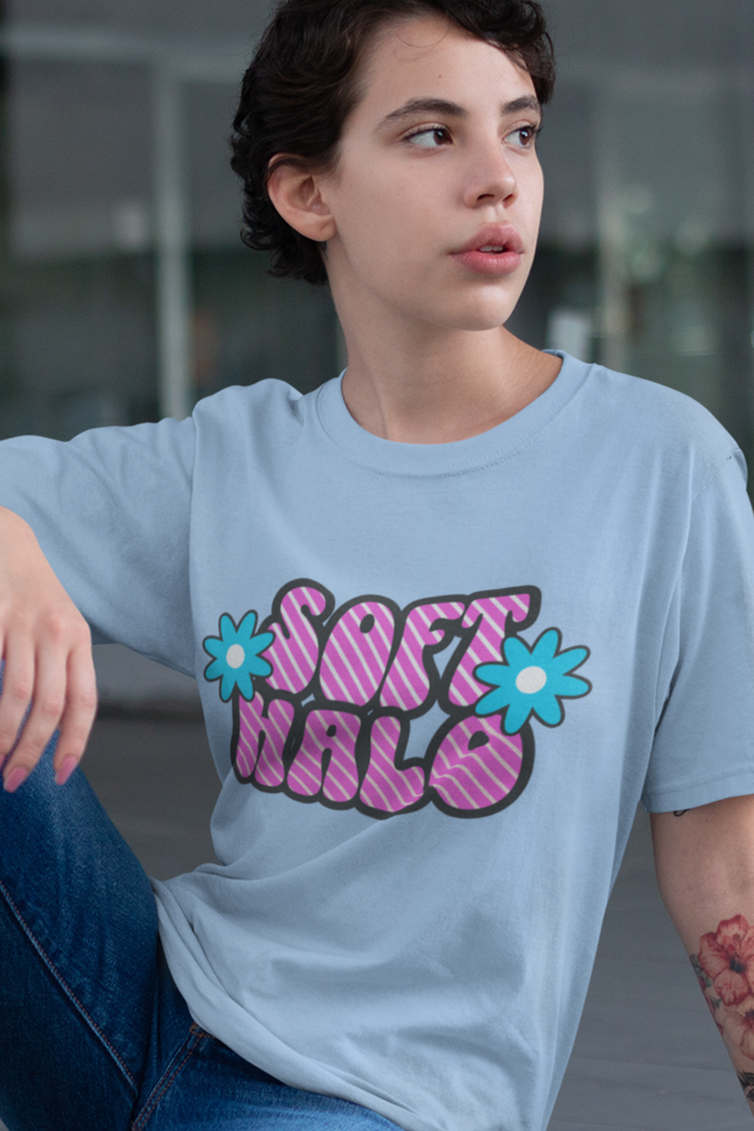 Baby Blue French Terry Unisex Oversized T-Shirt