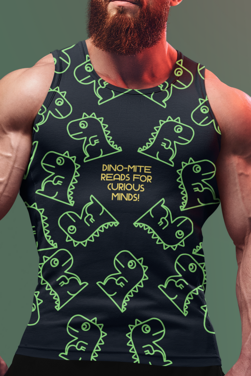 Dino Printed Sleeveless Vest For Men