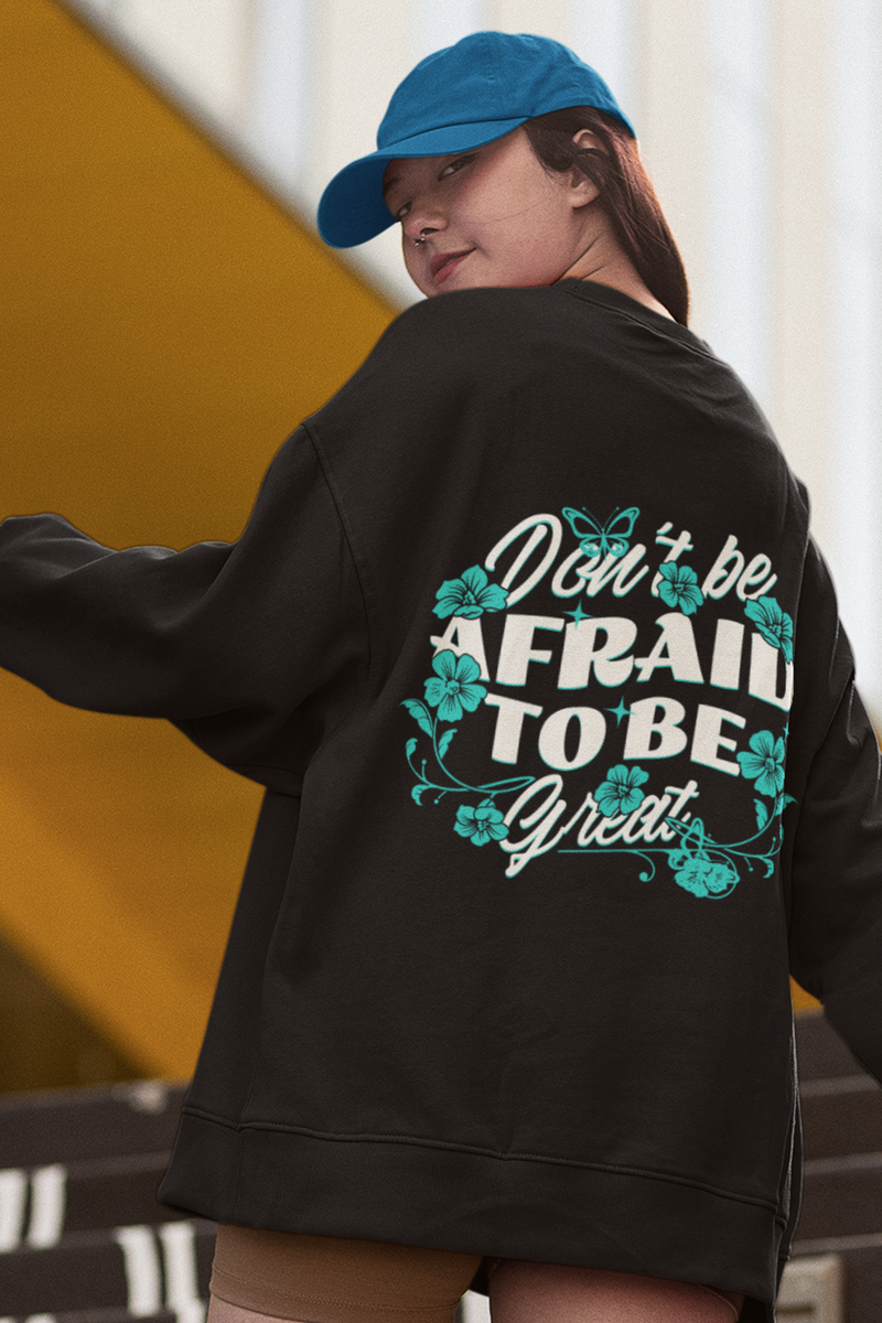 Back Printed Oversized Black Color Sweatshirt For Women