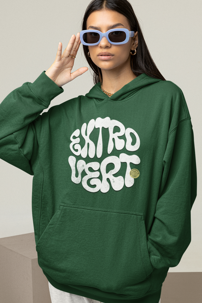 Oversized Bottle Green Hoodie For Women