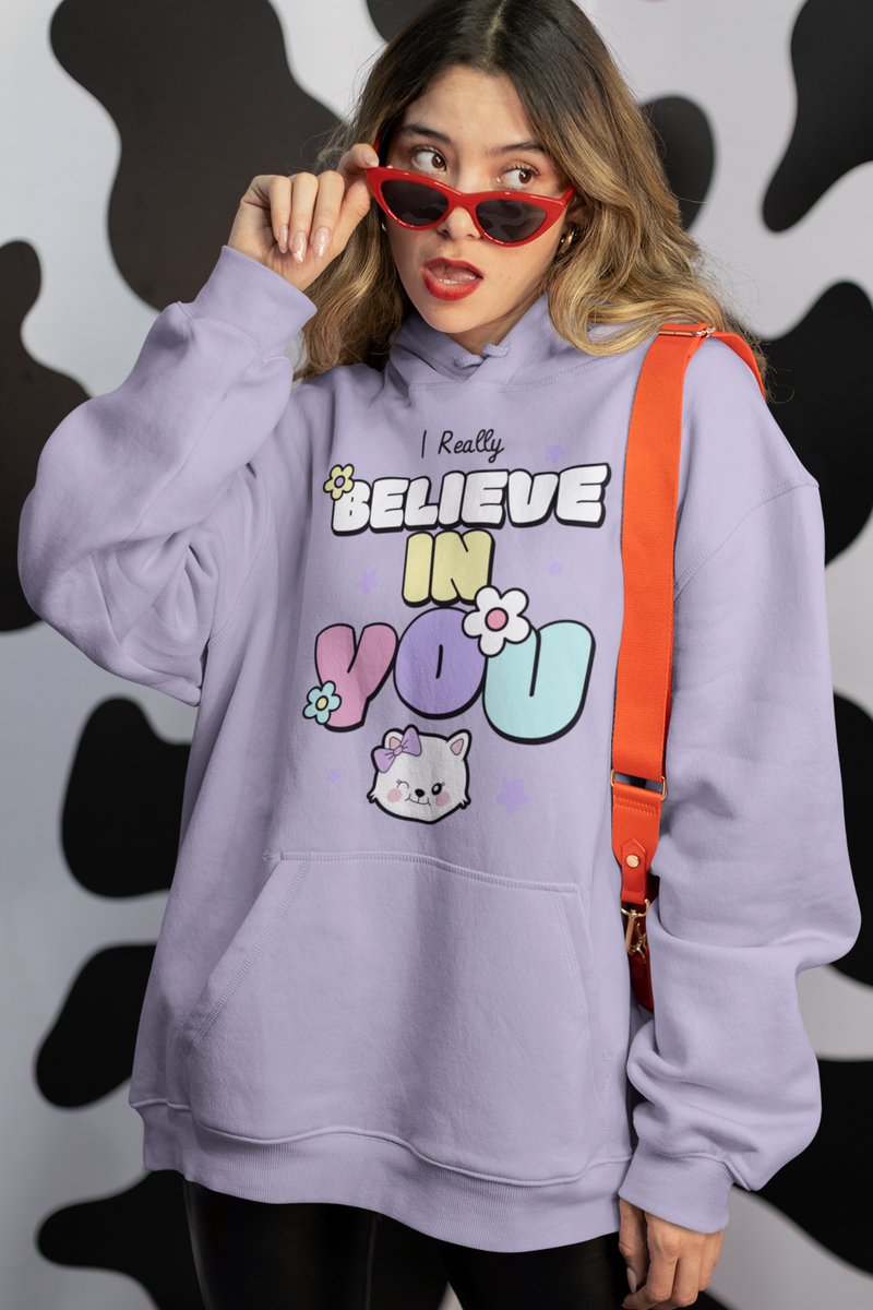 Oversized Lavender Color Hoodie For Women