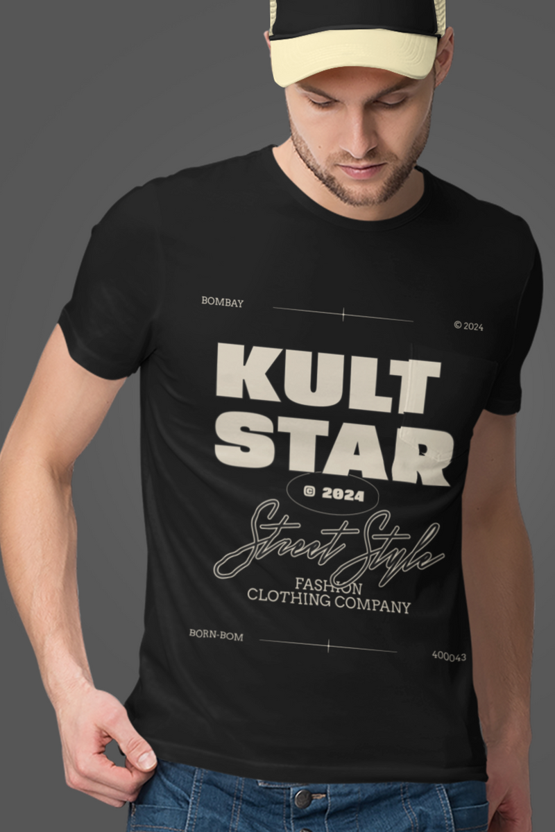 Kult Star Black Color T-Shirt