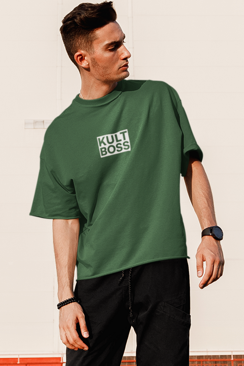 Kult Boss Bottle Green Oversized T-Shirt