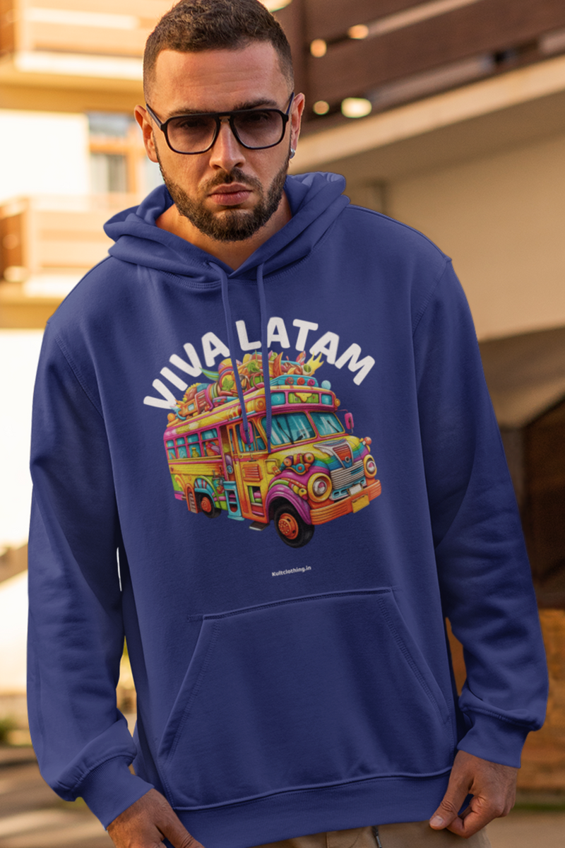 Royal Blue Printed Hoodie