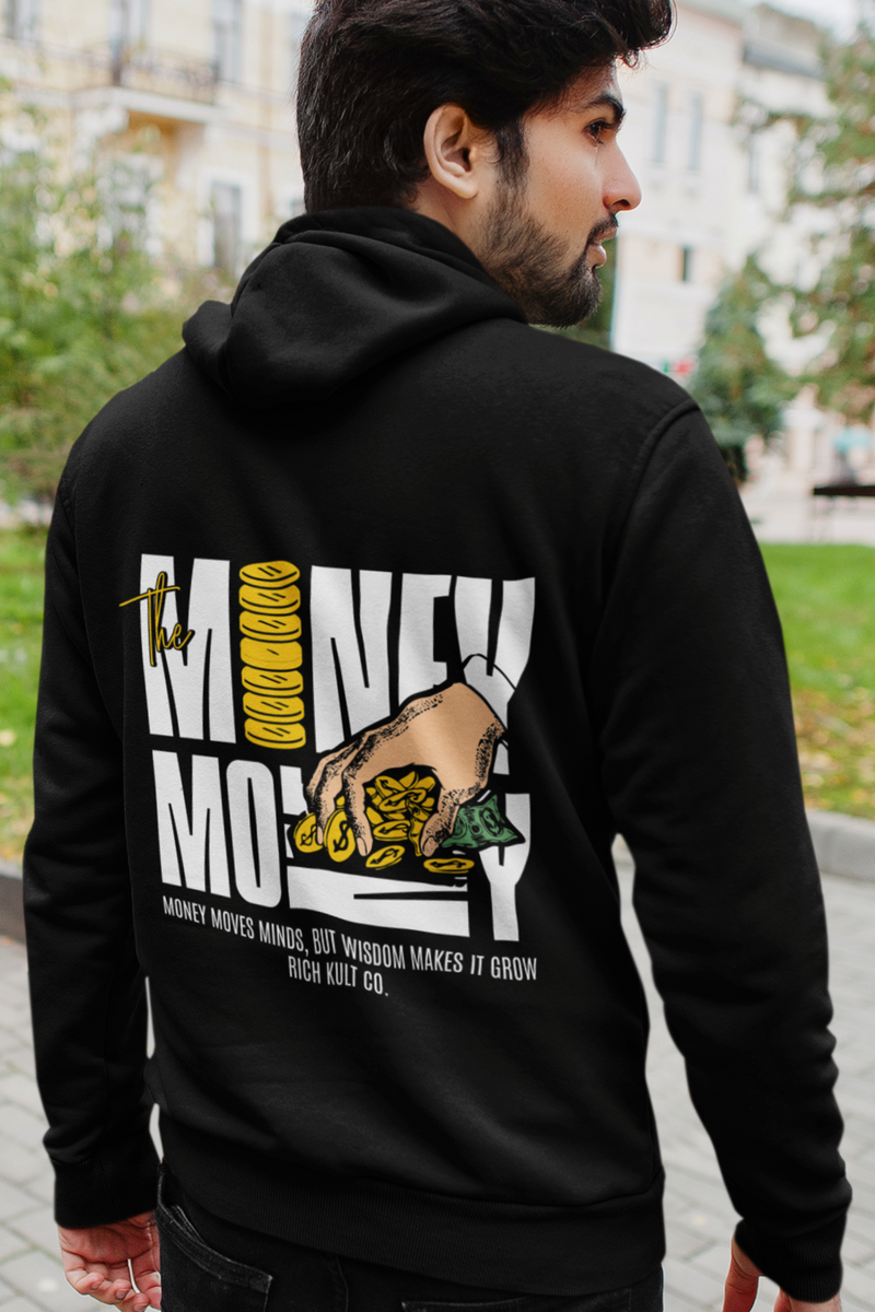 Back Printed Black Color Hoodie