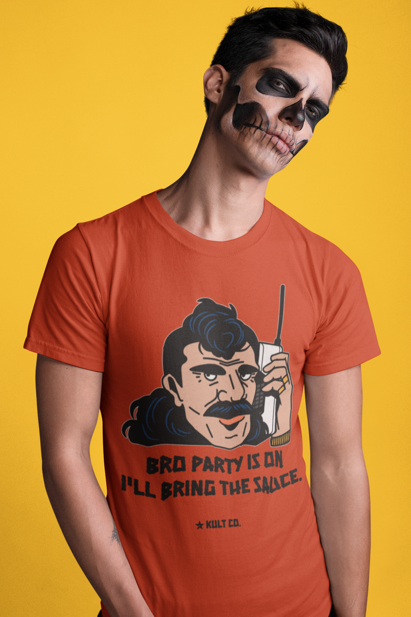 Brick Red Color Funny T-Shirt For Men