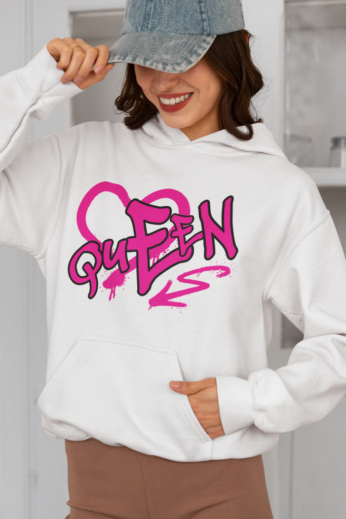 Queen White Color Hoodie For Women