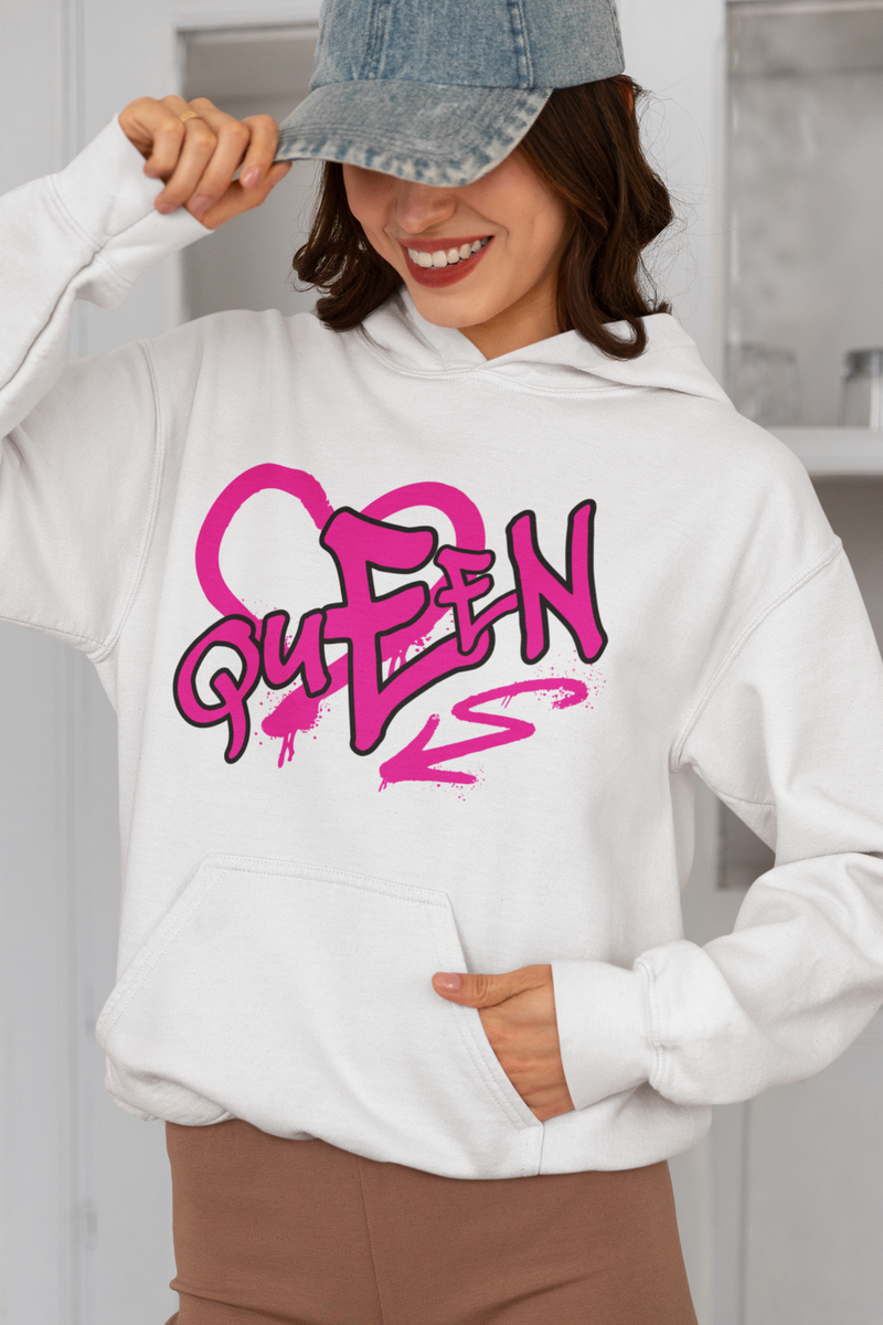 Queen White Color Hoodie For Women