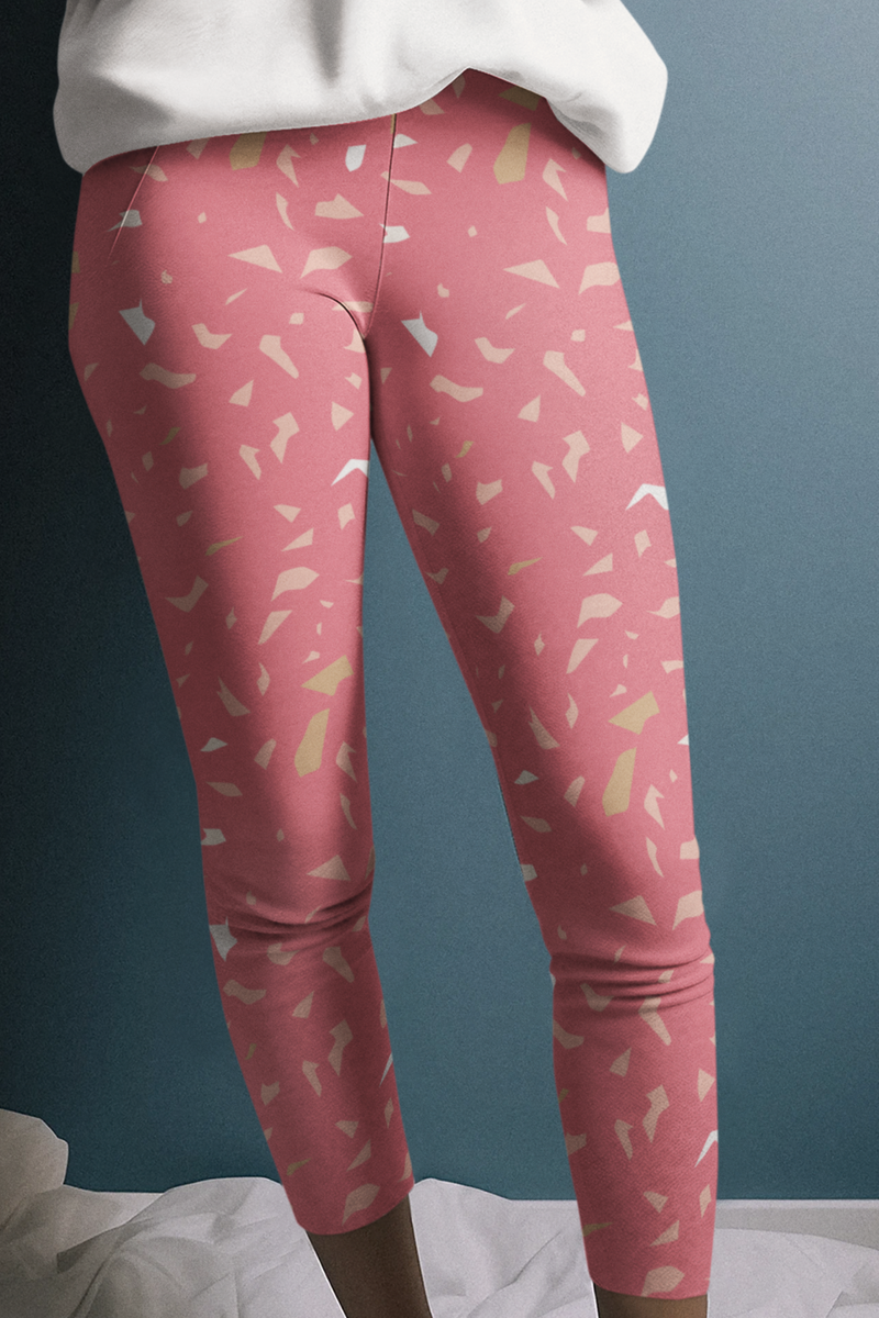 Stretchable & High Waisted Pink Leggings For Women