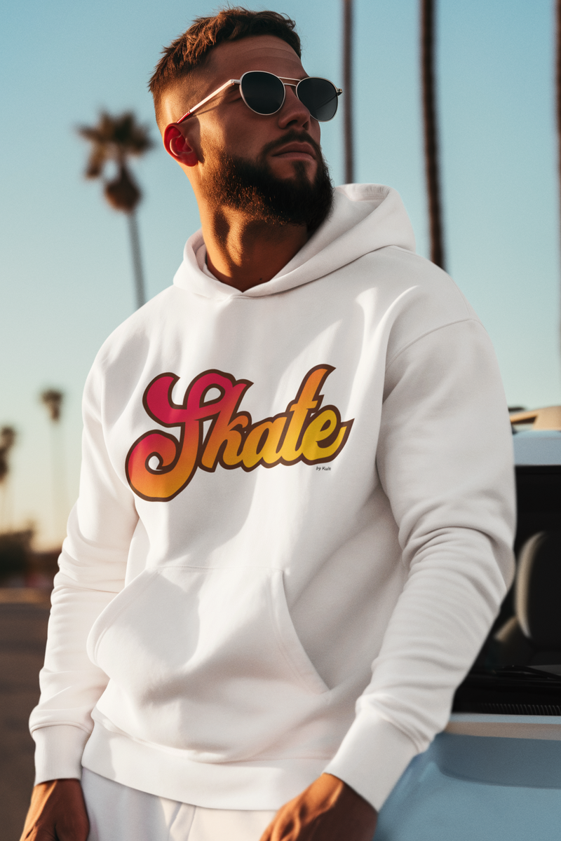 Skate White Hoodie For Men