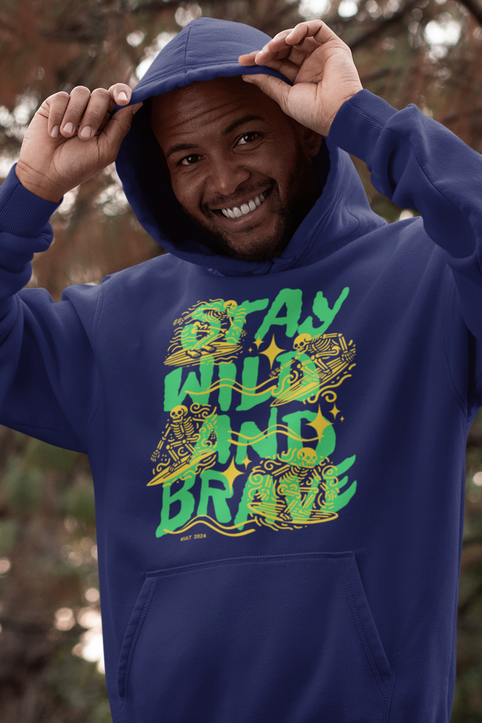 Stay Wild Navy Blue Hoodie