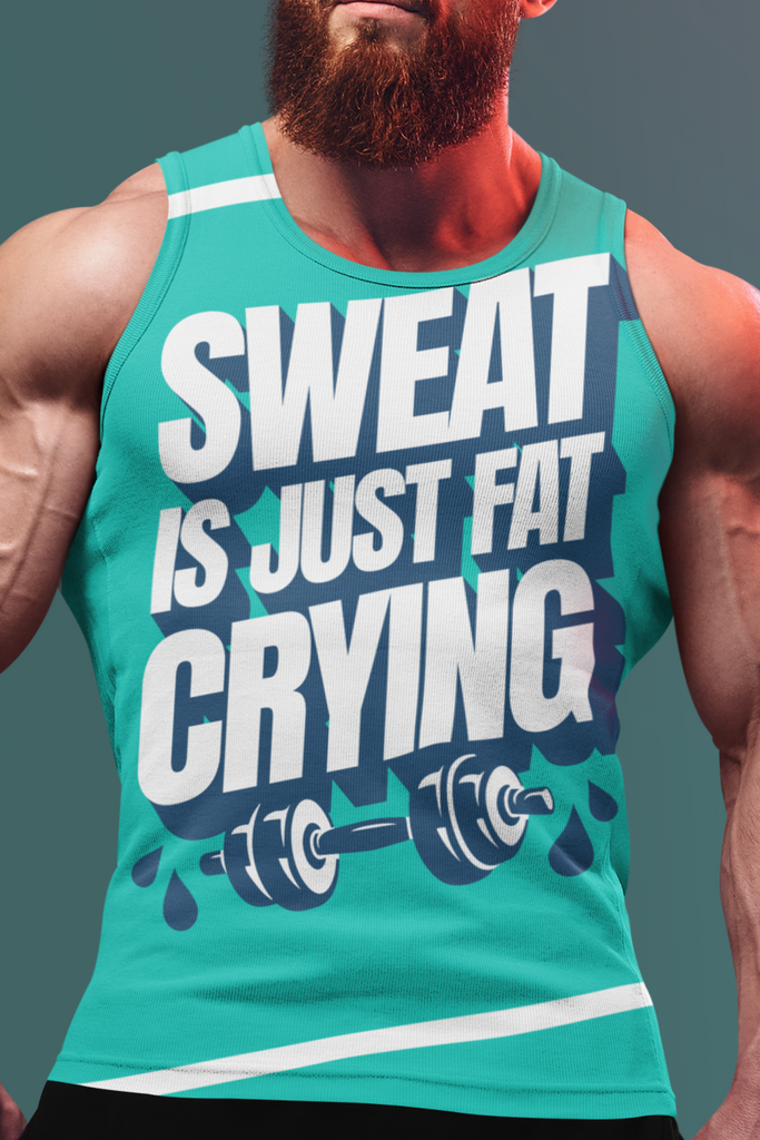 Printed Sleeveless Gym Vest For Men