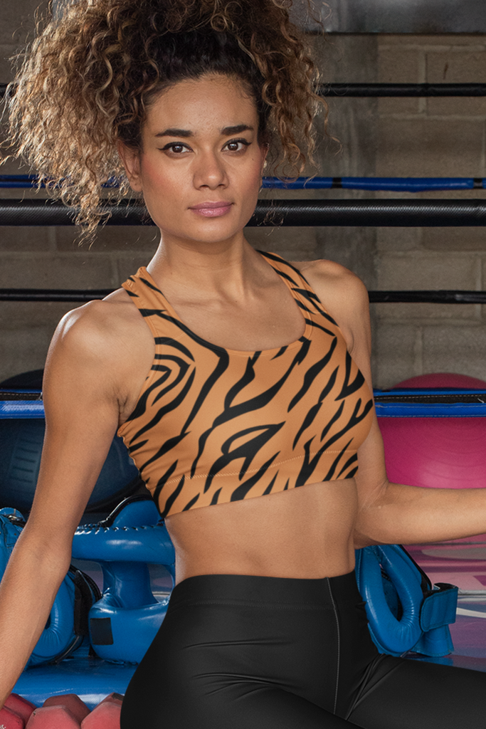Tigress Print Sports Bra For Women