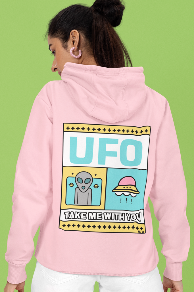 Back Printed Light Pink Hoodie
