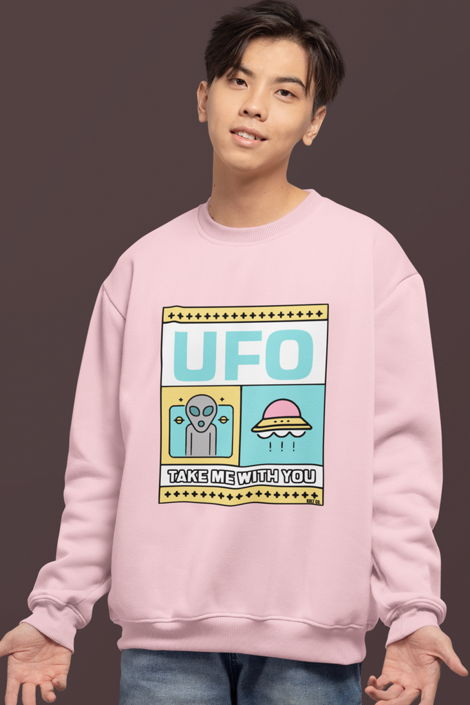 Light Pink Oversized Sweatshirt For Men