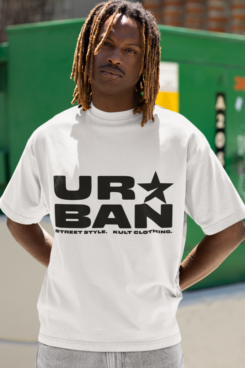 Oversized Drop Shoulder White T-Shirt