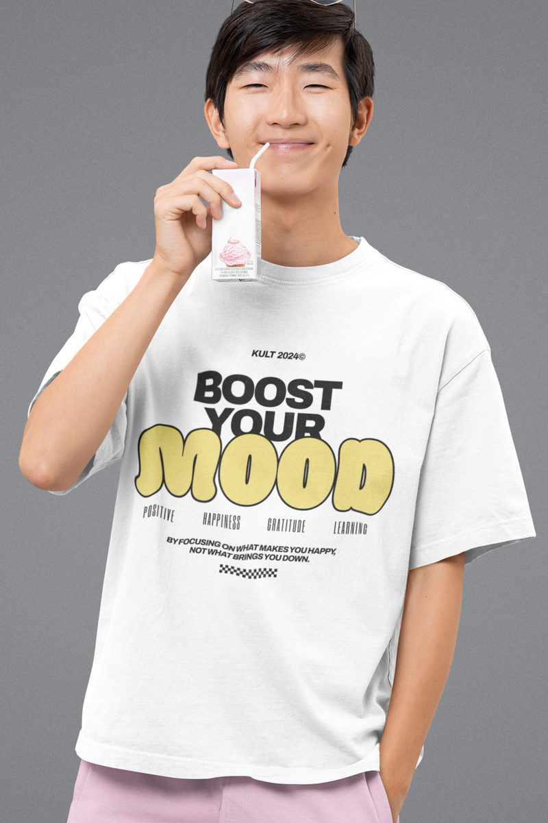 White French Terry Cotton Unisex Oversized T-Shirt