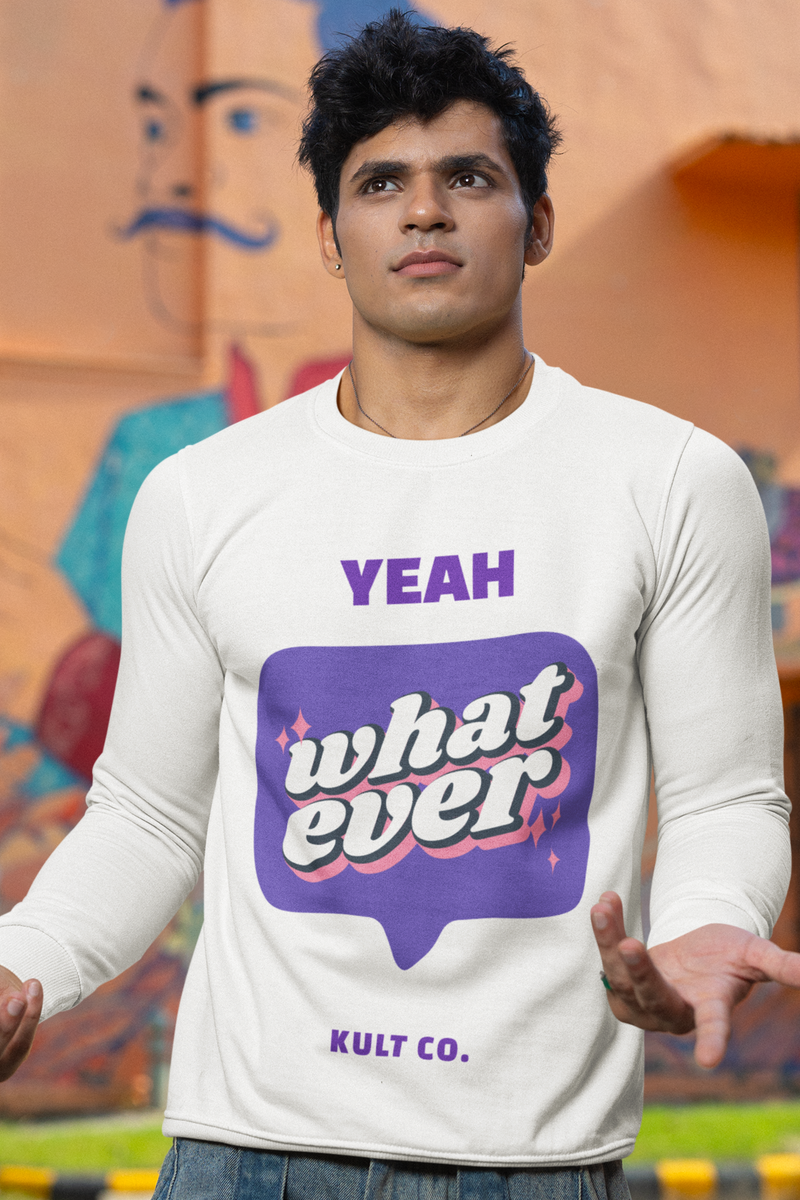 Printed White Color Sweatshirt For Men